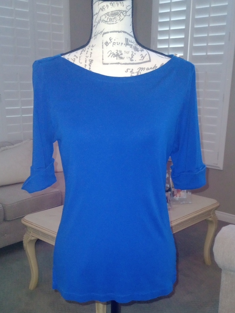 Lauren Ralph Lauren Royal Blue Boatneck Tee